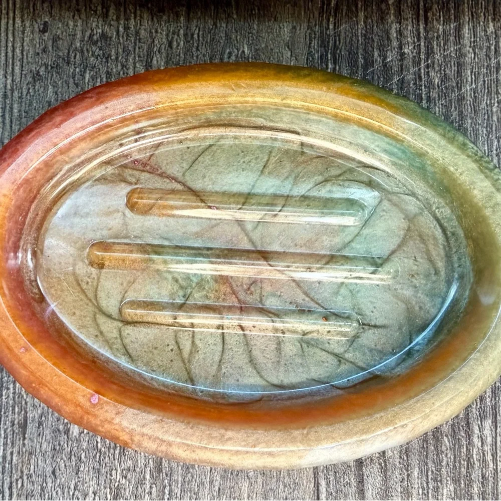 Multicolor Oval Soap Dish